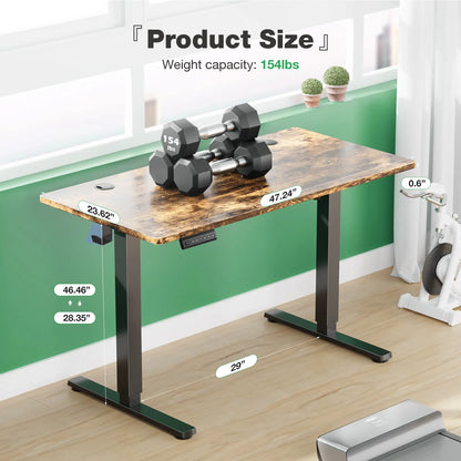 Electric Height Adjustable Standing Desk ,Modern Adjust Table Sit to Stand Desk Computer Ergonomic Computer Workstation Gifts