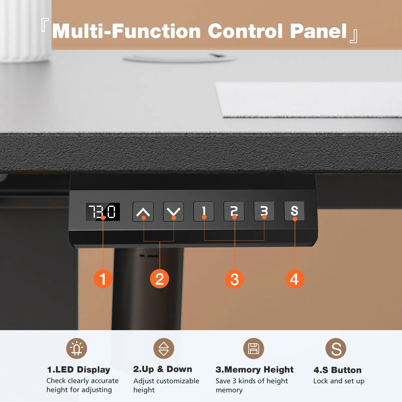 Electric Height Adjustable Standing Desk ,Modern Adjust Table Sit to Stand Desk Computer Ergonomic Computer Workstation Gifts