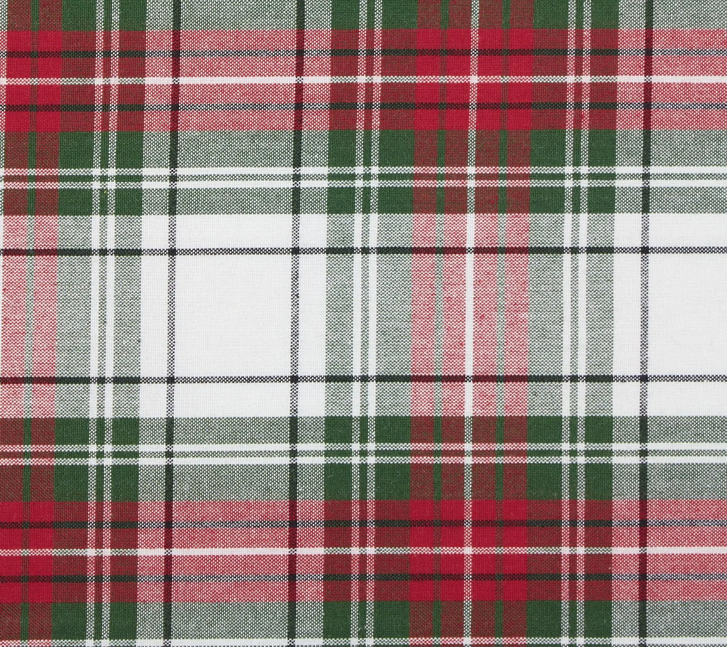 Design Imports Christmas Plaid Table Runner 14" X 108"