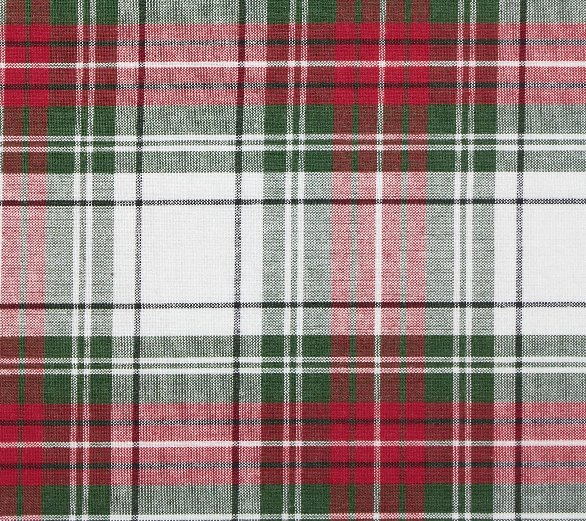 Design Imports Christmas Plaid Table Runner 14" X 108"