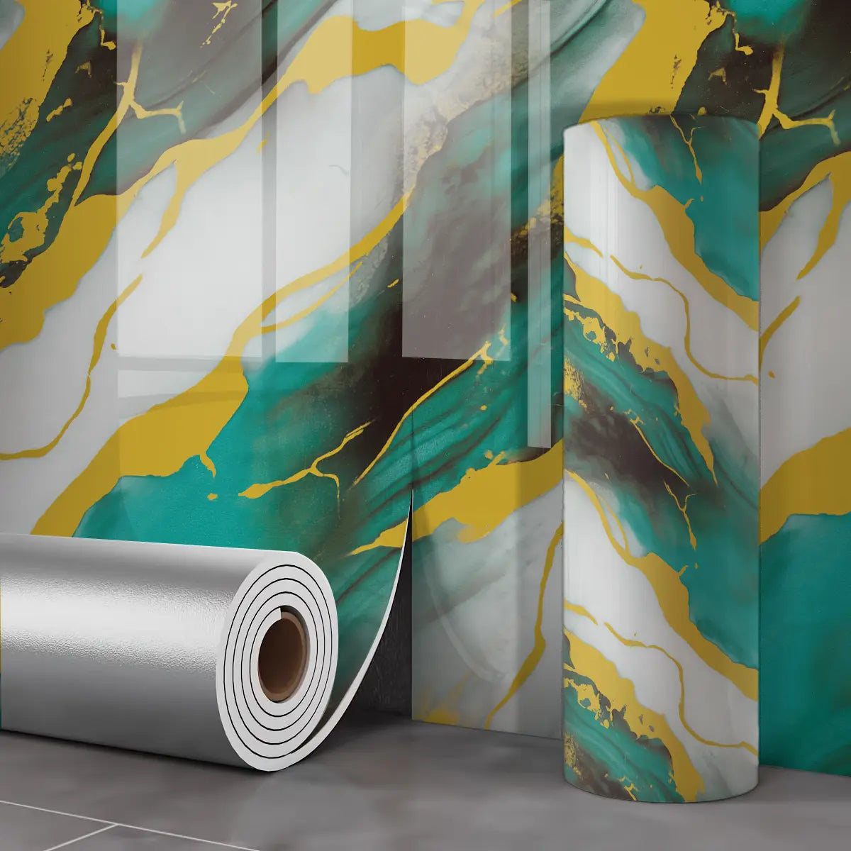 1 Roll of 15.75 X 118.11/23.62*118.11 Inch Inch Tearable Waterproof Self-Adhesive Vinyl Wallpaper Film for Kitchen & Bathroom Countertops Easy to Clean Durable Heat-Resistant