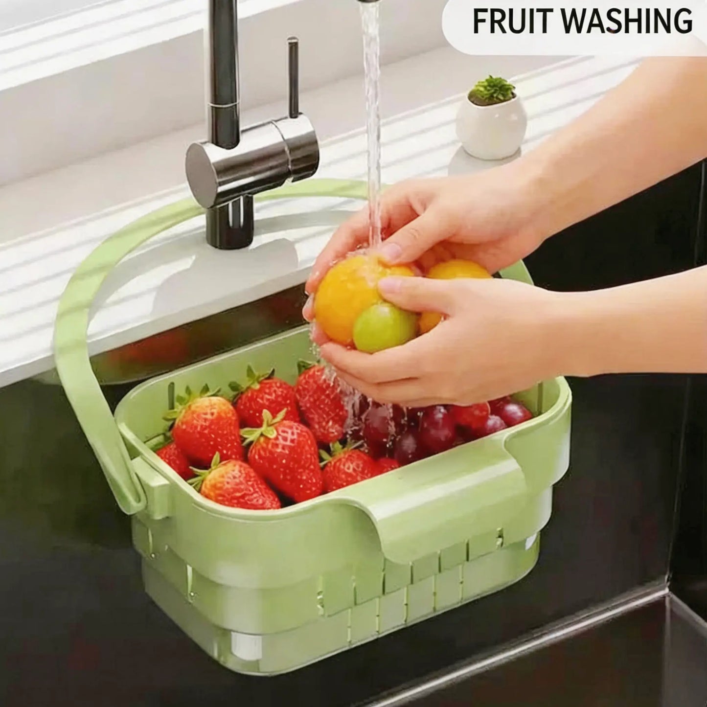 YESDOAGD Retractable Sink Food Catcher, Detachable Kitchen Strainer Basket, Space-Saving Drain Filter