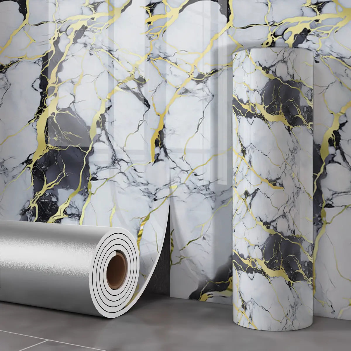 1 Roll of 15.75 X 118.11/23.62*118.11 Inch Inch Tearable Waterproof Self-Adhesive Vinyl Wallpaper Film for Kitchen & Bathroom Countertops Easy to Clean Durable Heat-Resistant