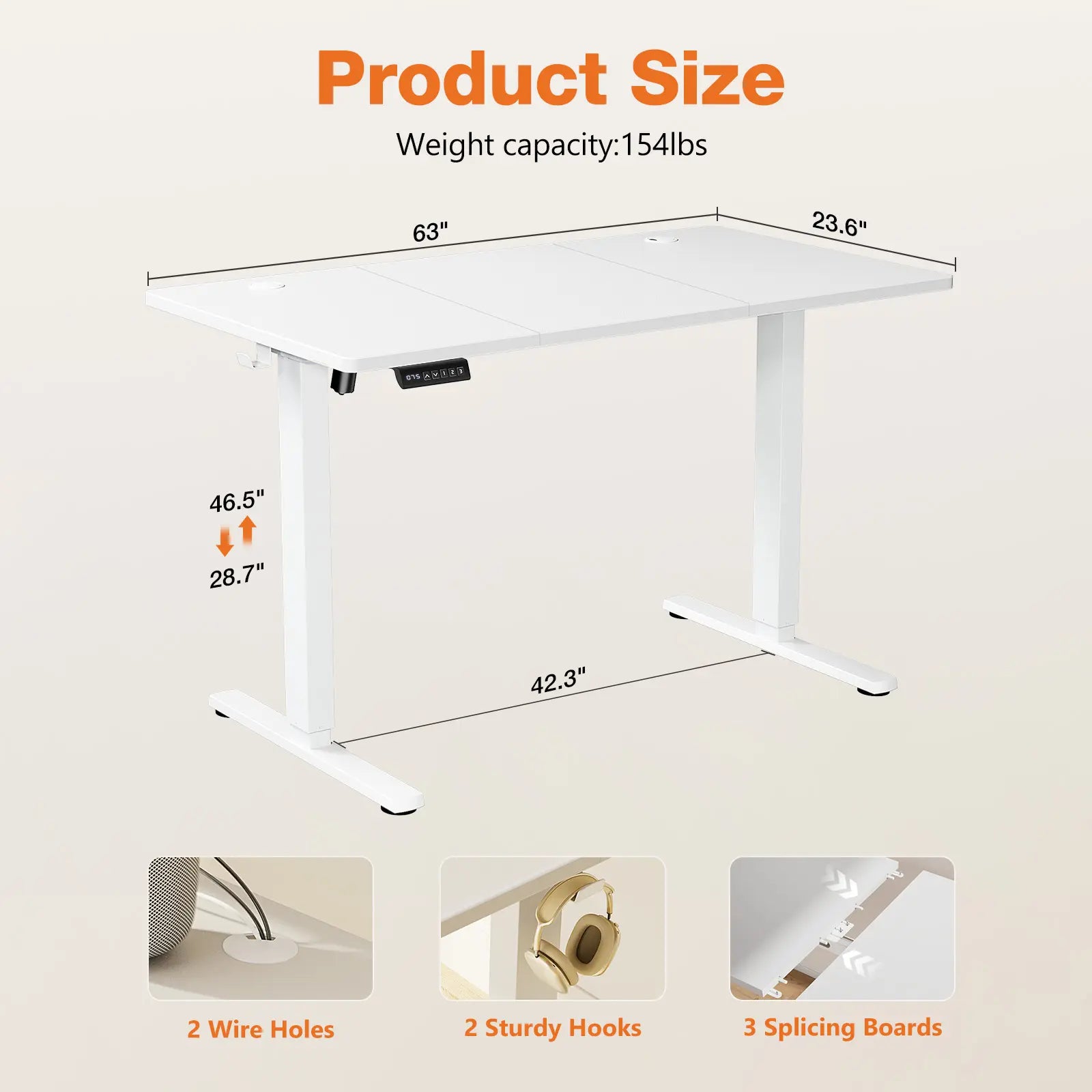 Electric Height Adjustable Standing Desk ,Modern Adjust Table Sit to Stand Desk Computer Ergonomic Computer Workstation Gifts