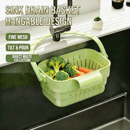 YESDOAGD Retractable Sink Food Catcher, Detachable Kitchen Strainer Basket, Space-Saving Drain Filter