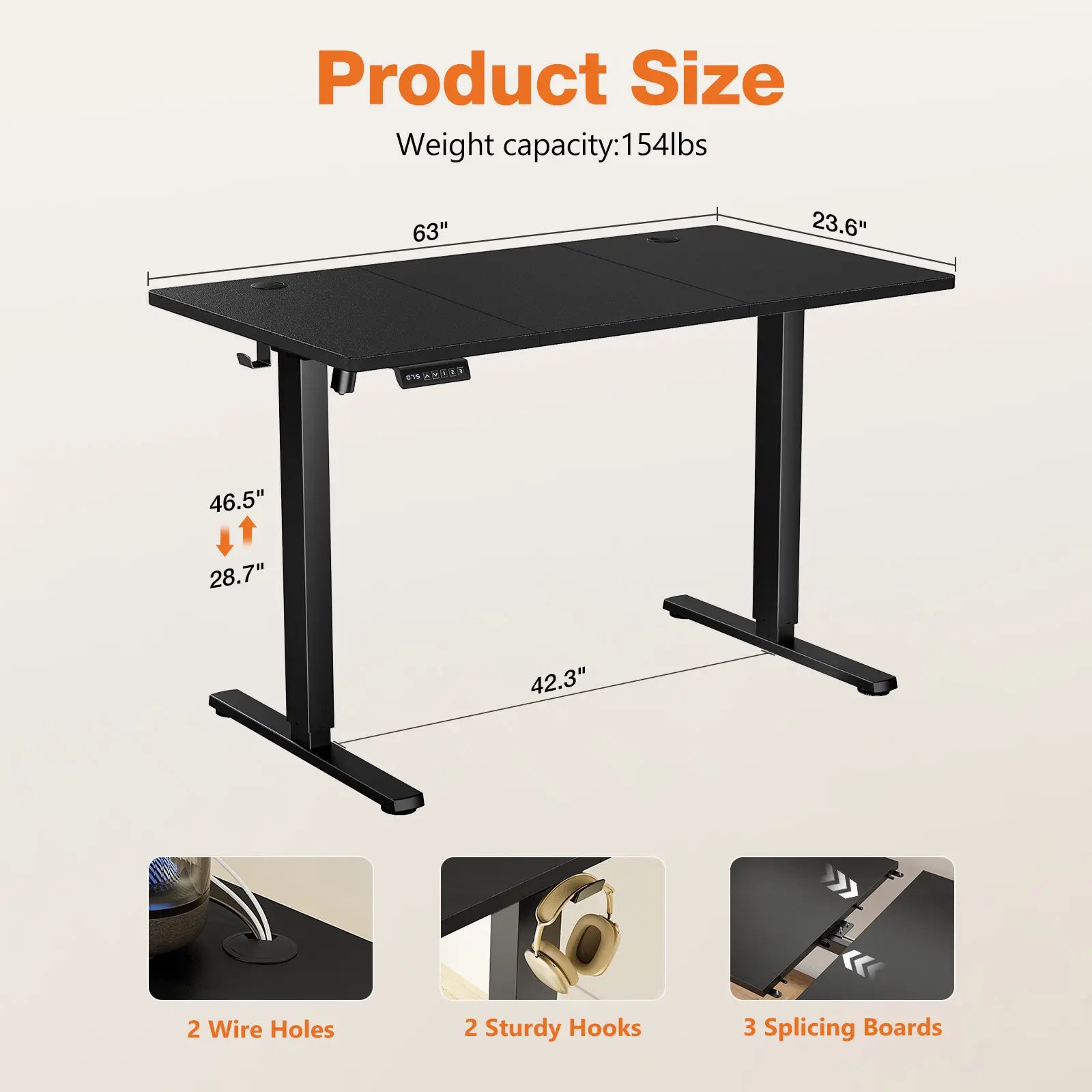 Electric Height Adjustable Standing Desk ,Modern Adjust Table Sit to Stand Desk Computer Ergonomic Computer Workstation Gifts