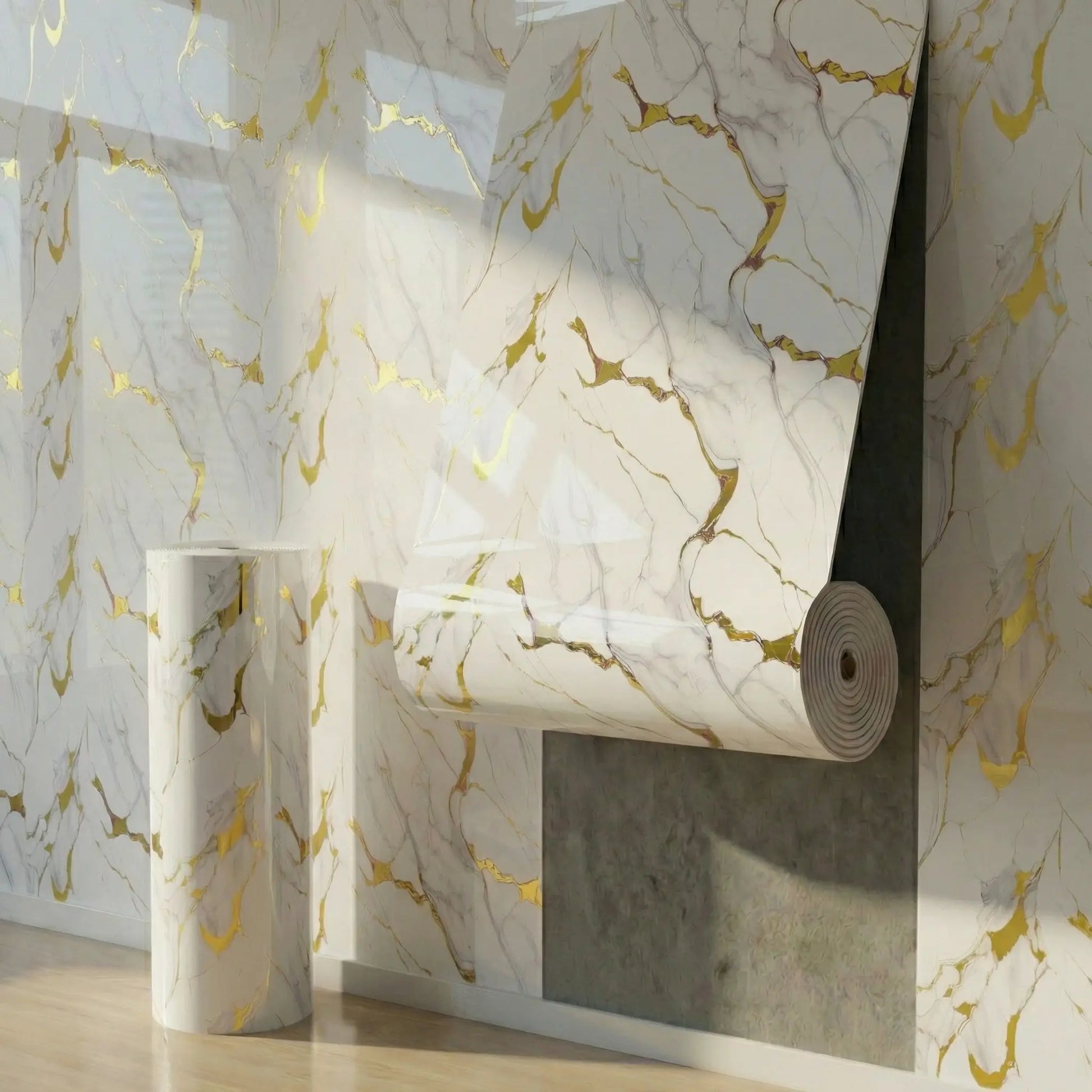 1 Roll of 15.75 X 118.11/23.62*118.11 Inch Inch Tearable Waterproof Self-Adhesive Vinyl Wallpaper Film for Kitchen & Bathroom Countertops Easy to Clean Durable Heat-Resistant