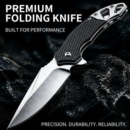 Ultra-Lightweight Portable Folding Steak Knife - Premium Stainless Steel Razor-Sharp Blade, Ergonomic Non-Slip Grip, Pocket-Sized Kitchen Tool for Camping BBQ Grill, Multifunctional Outdoor Food Prep Cutlery,Edc,Pocket Knife,,G10