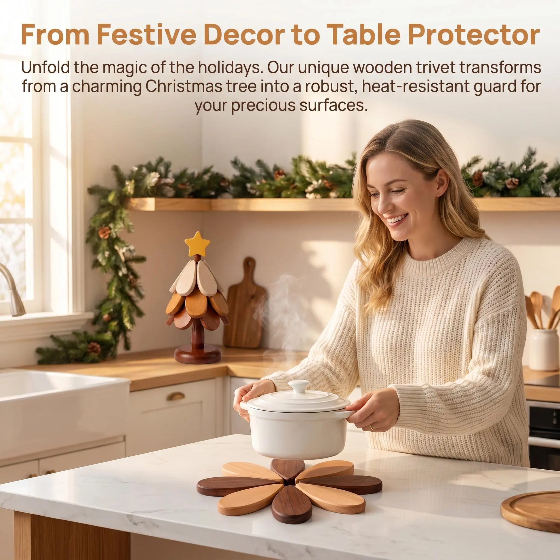 [Dealsforyoudays] Wooden One Tree Coaster Solid Wood Home Desktop Decoration Dishes and Dishes Insulation Mat Water Cup Drink Placemat Festival Display Festival Gift Christmas Gift Sturdy Tableware