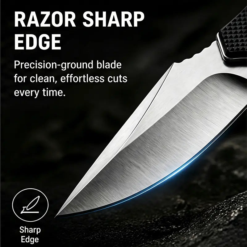 Ultra-Lightweight Portable Folding Steak Knife - Premium Stainless Steel Razor-Sharp Blade, Ergonomic Non-Slip Grip, Pocket-Sized Kitchen Tool for Camping BBQ Grill, Multifunctional Outdoor Food Prep Cutlery,Edc,Pocket Knife,,G10