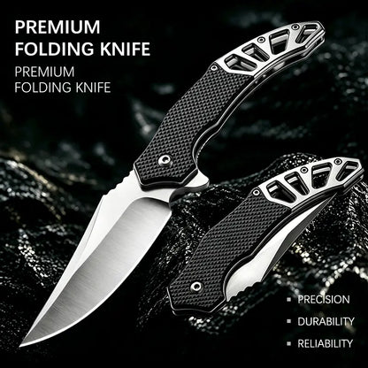Ultra-Lightweight Portable Folding Steak Knife - Premium Stainless Steel Razor-Sharp Blade, Ergonomic Non-Slip Grip, Pocket-Sized Kitchen Tool for Camping BBQ Grill, Multifunctional Outdoor Food Prep Cutlery,Edc,Pocket Knife,,G10