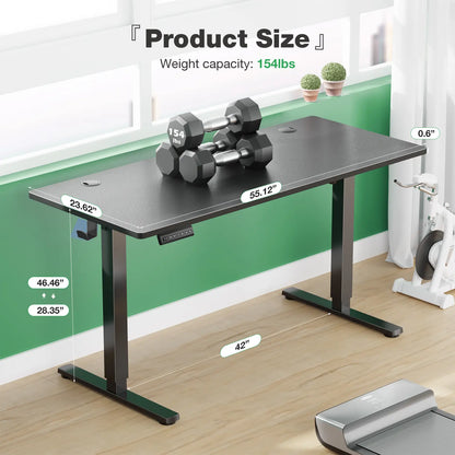 Electric Height Adjustable Standing Desk ,Modern Adjust Table Sit to Stand Desk Computer Ergonomic Computer Workstation Gifts