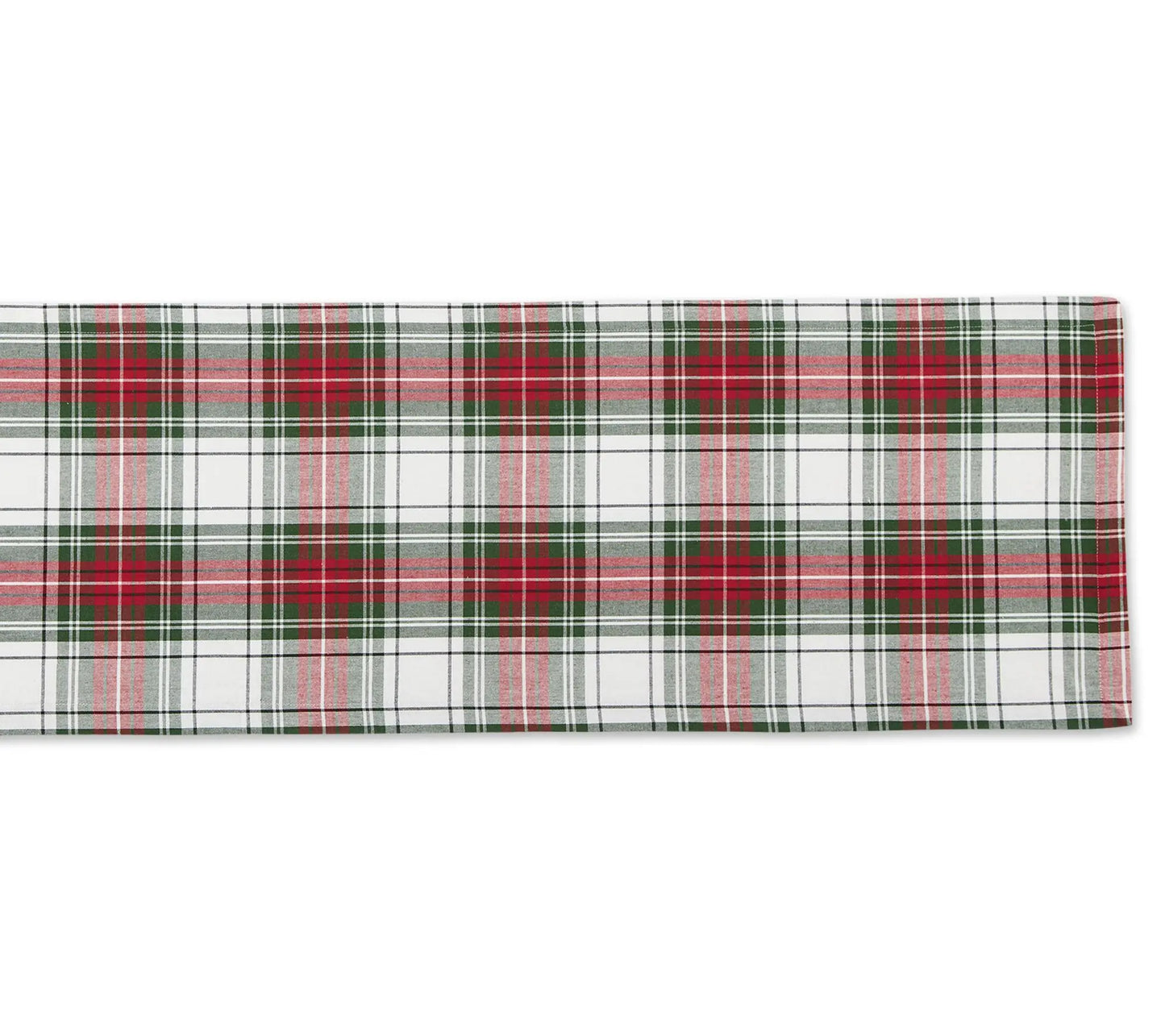 Design Imports Christmas Plaid Table Runner 14" X 108"