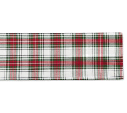 Design Imports Christmas Plaid Table Runner 14" X 108"