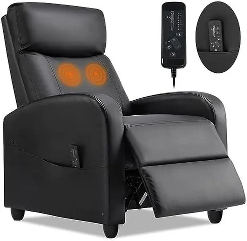 Sweet Furniture Massage Recliner Chair for Living Room, Massage Recliner Chair Theater Chairs Adjustable Modern Reclining Chair with Padded Seat Backrest