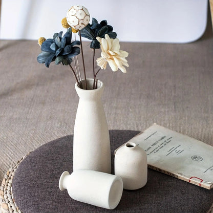 Festival Ornaments, Empty Ceramic Vase, 3 Counts/Set Modern Simple Small Vases, for Dinner Table Party Office Bookshelf Bedroom Desktop Holder Decor