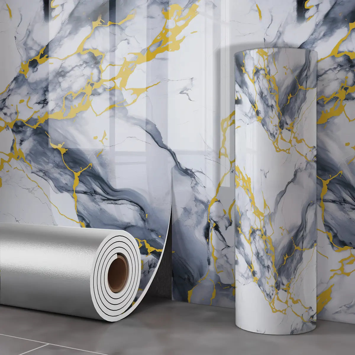 1 Roll of 15.75 X 118.11/23.62*118.11 Inch Inch Tearable Waterproof Self-Adhesive Vinyl Wallpaper Film for Kitchen & Bathroom Countertops Easy to Clean Durable Heat-Resistant