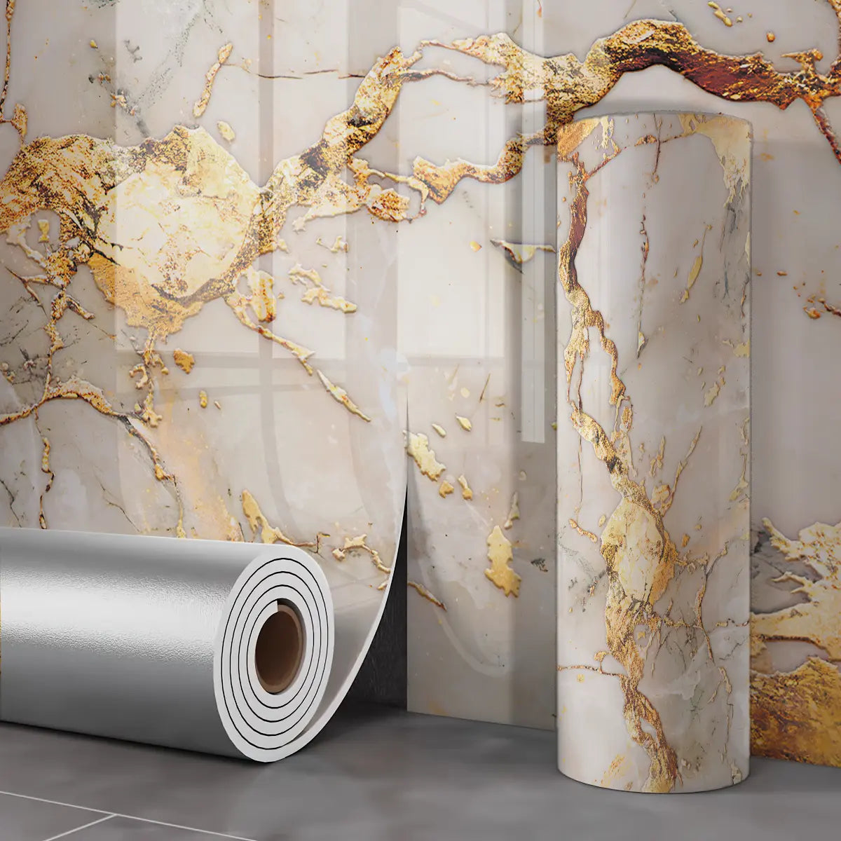 1 Roll of 15.75 X 118.11/23.62*118.11 Inch Inch Tearable Waterproof Self-Adhesive Vinyl Wallpaper Film for Kitchen & Bathroom Countertops Easy to Clean Durable Heat-Resistant