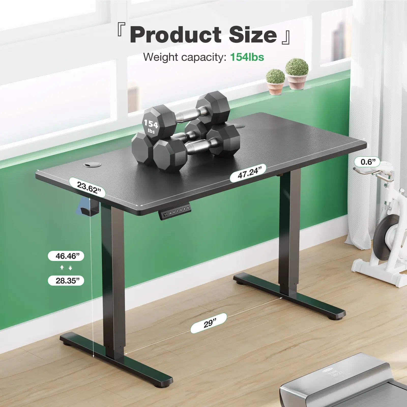 Electric Height Adjustable Standing Desk ,Modern Adjust Table Sit to Stand Desk Computer Ergonomic Computer Workstation Gifts