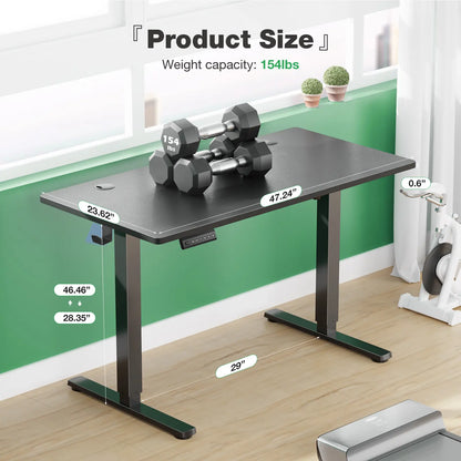 Electric Height Adjustable Standing Desk ,Modern Adjust Table Sit to Stand Desk Computer Ergonomic Computer Workstation Gifts