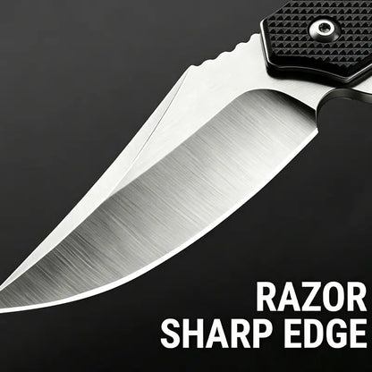 Ultra-Lightweight Portable Folding Steak Knife - Premium Stainless Steel Razor-Sharp Blade, Ergonomic Non-Slip Grip, Pocket-Sized Kitchen Tool for Camping BBQ Grill, Multifunctional Outdoor Food Prep Cutlery,Edc,Pocket Knife,,G10