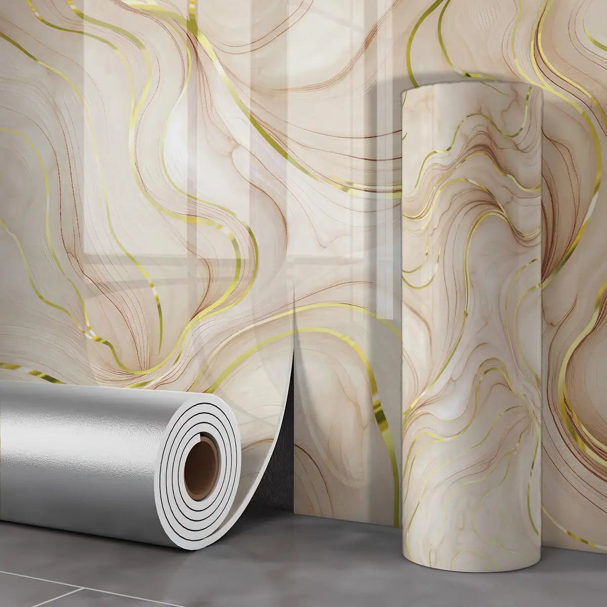 1 Roll of 15.75 X 118.11/23.62*118.11 Inch Inch Tearable Waterproof Self-Adhesive Vinyl Wallpaper Film for Kitchen & Bathroom Countertops Easy to Clean Durable Heat-Resistant