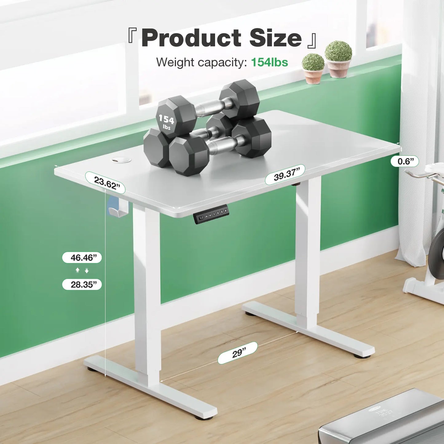 Electric Height Adjustable Standing Desk ,Modern Adjust Table Sit to Stand Desk Computer Ergonomic Computer Workstation Gifts