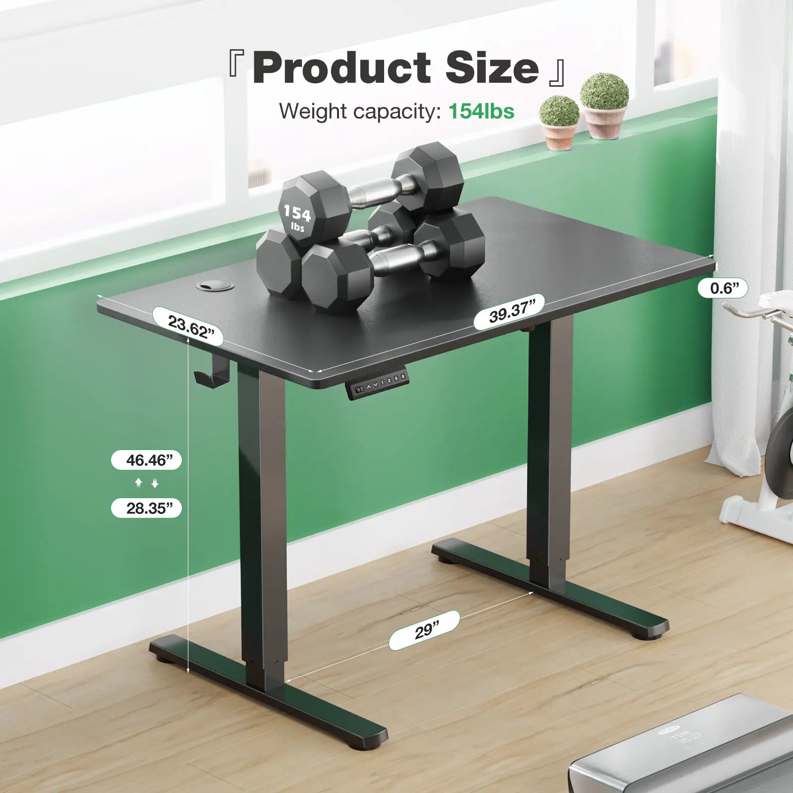 Electric Height Adjustable Standing Desk ,Modern Adjust Table Sit to Stand Desk Computer Ergonomic Computer Workstation Gifts