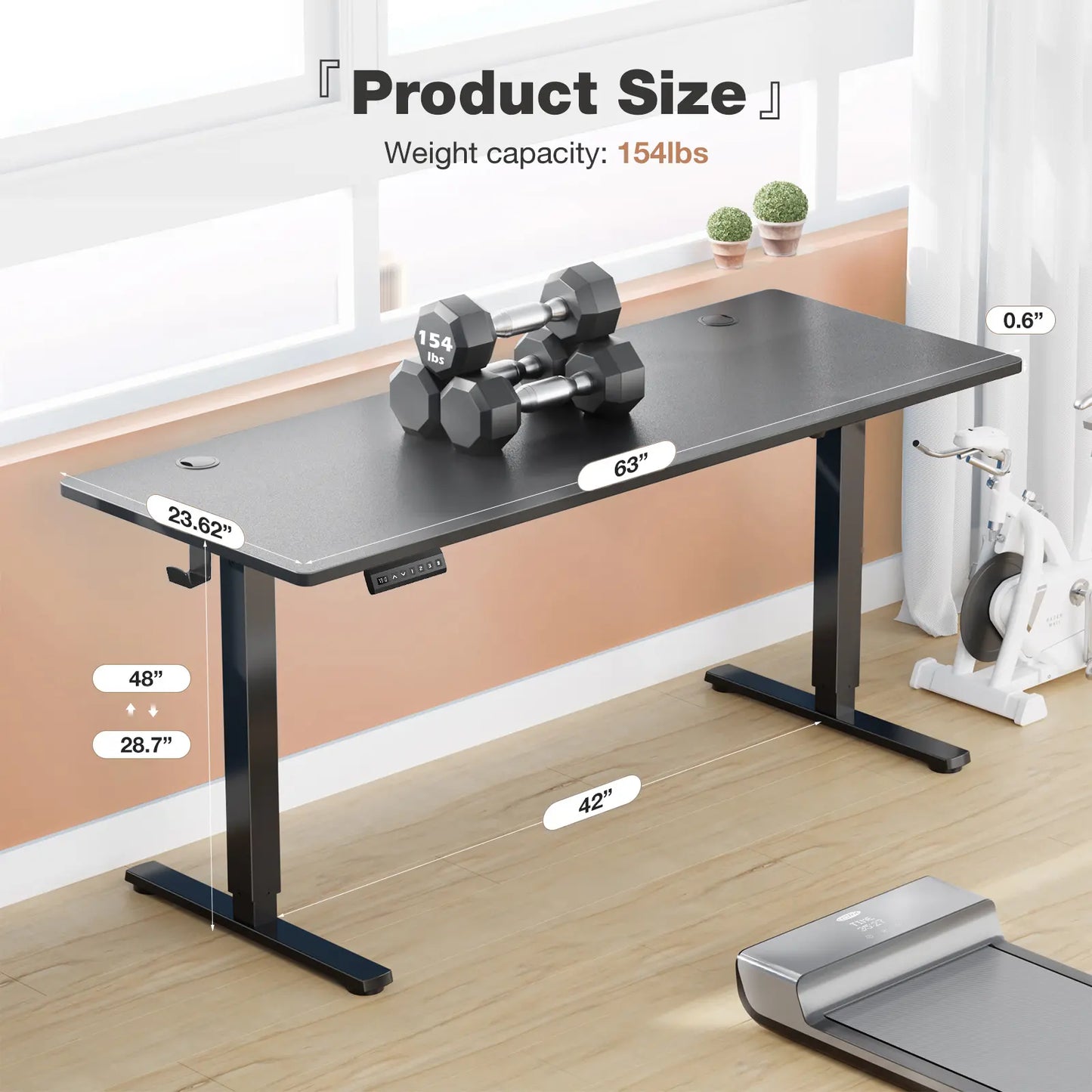 Electric Height Adjustable Standing Desk ,Modern Adjust Table Sit to Stand Desk Computer Ergonomic Computer Workstation Gifts