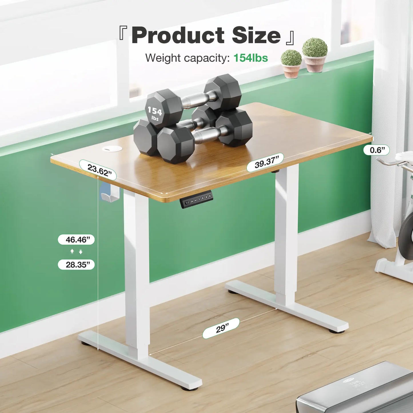 Electric Height Adjustable Standing Desk ,Modern Adjust Table Sit to Stand Desk Computer Ergonomic Computer Workstation Gifts