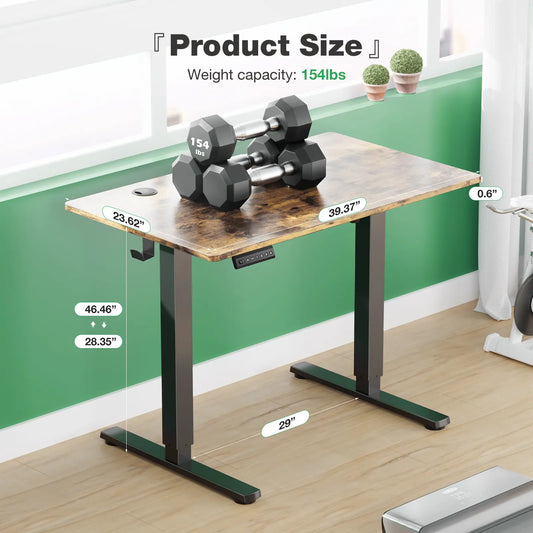 Electric Height Adjustable Standing Desk ,Modern Adjust Table Sit to Stand Desk Computer Ergonomic Computer Workstation Gifts